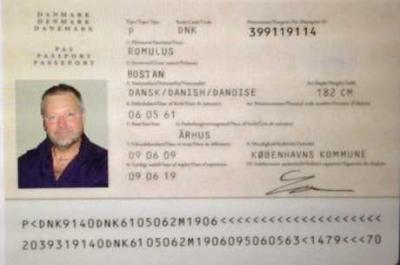 Gef&auml;lschter Reisepass von Romulus Bostan